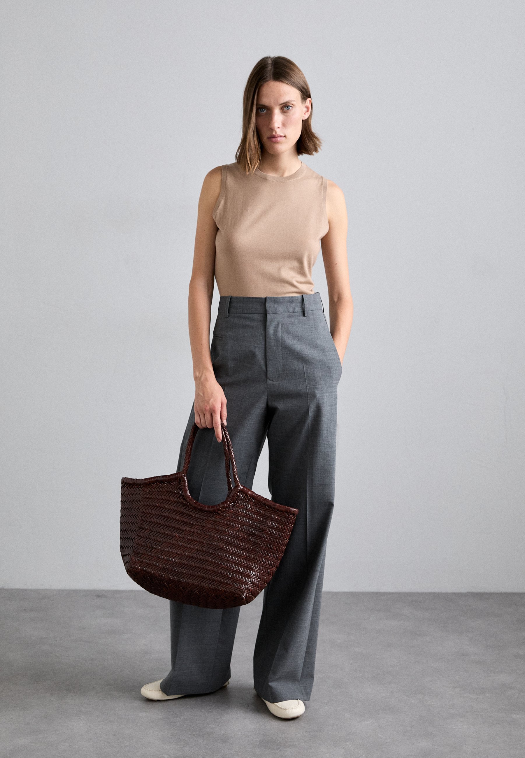ショルダーバッグ・ポシェット Dragon Diffusion NANTUCKET BIG TOTE BAG 8822 DARKBROWN Dragon Diffusion Nantucket big basket bag for Women - Brown