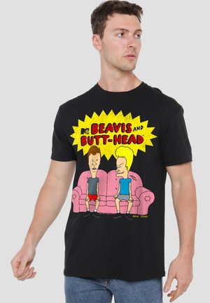 BEAVIS AND BUTTHEAD COUCH LOGO OG - Print T-shirt - black