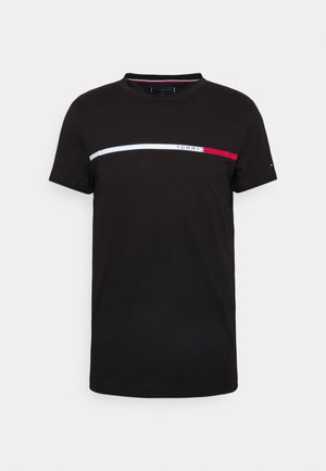 TWO TONE CHEST TEE - Triko s potiskem - black