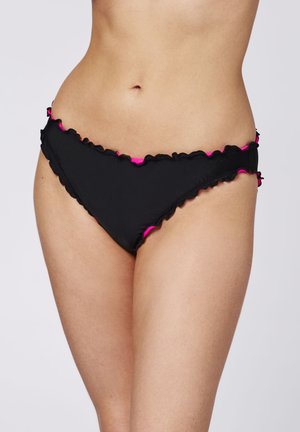 MIX MATCH UNIFARBEN MIT RÜSCHENDETAILS - Bikini bottoms - black beauty