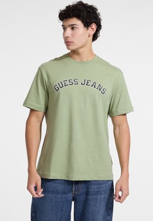 Guess Jeans COLLEGE STIL RUNDHALSAUSSCHNITT - Print T-shirt - grün