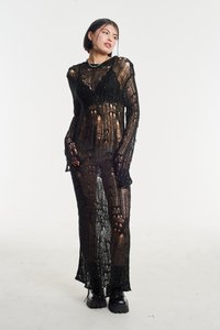 The Ragged Priest DRESS - Pulóverruha - black