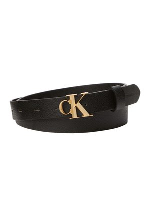 Calvin Klein, FACET PEBBLE  - Opasok - black/antique light gold-coloured
