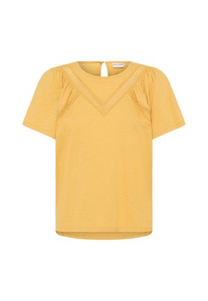 PULZ, PZBIANCA WING - Lihtne T-särk - ochre