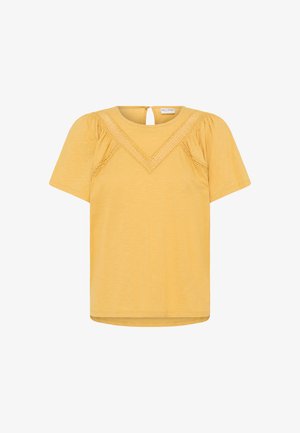 PULZ, PZBIANCA WING - Lihtne T-särk - ochre