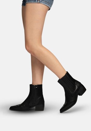 Cowboy- / bikerstøvlette - schwarz