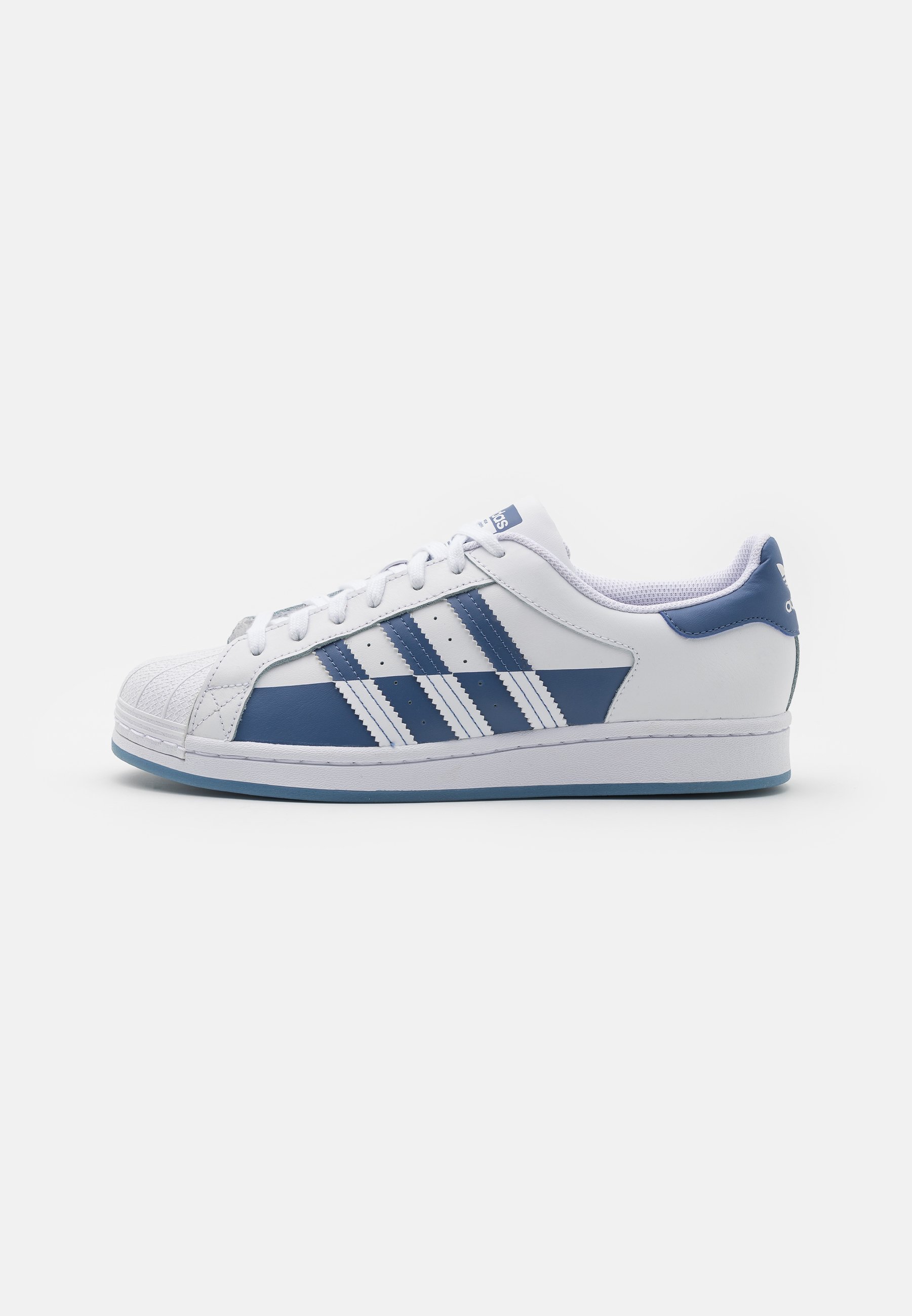 Adidas Trainers Mens Superstar White Royal Blue | Landau Store