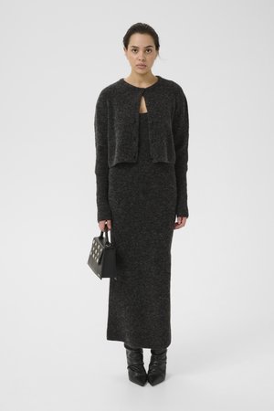 ALPHA 2 IN 1 DRESS - Pulóverruha - charcoal melange