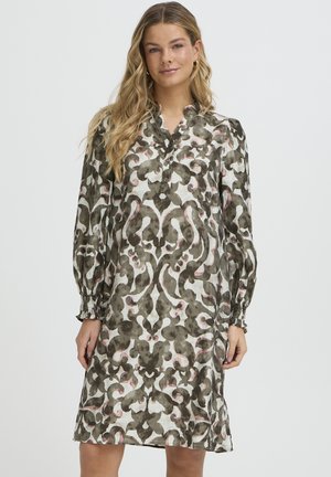 Blusenkleid - boho bloom smokey olive