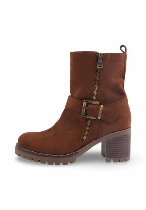 Bottines de cowboy / motard - camel