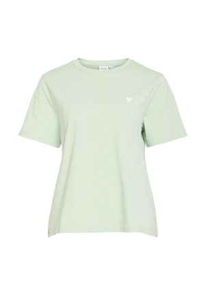 VILA, Short-Sleeved VIVORA Round neck - Lihtne T-särk - silt green