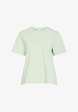 VILA, Short-Sleeved VIVORA Round neck - Lihtne T-särk - silt green