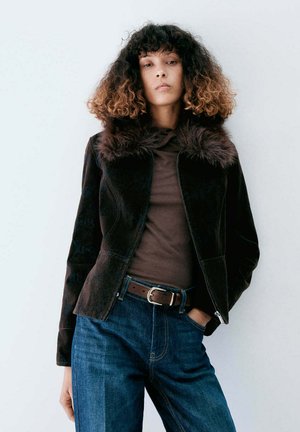 Mango, ADULT - Veste en similicuir - brown