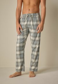 Next REGULAR FIT - SIGNATURE PREMIUM - Pizsama alsók - stone grey check