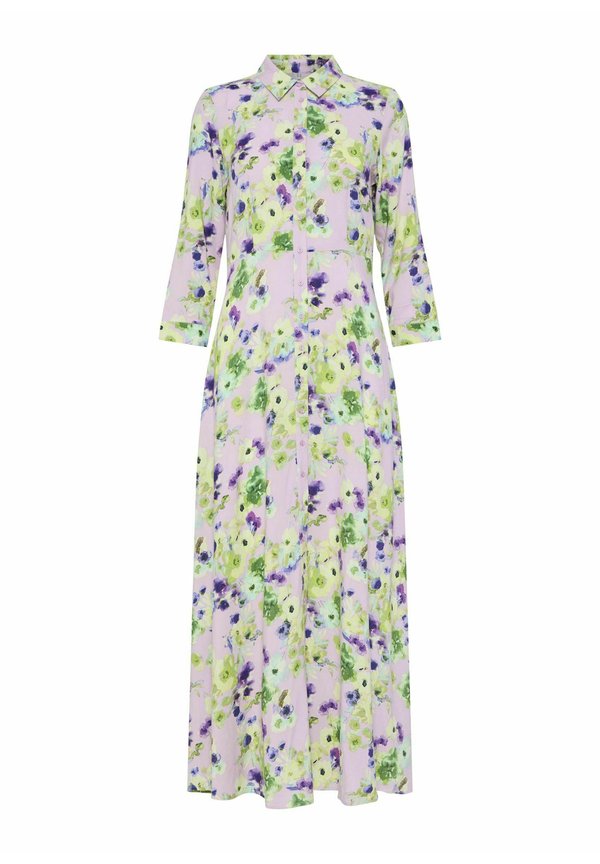 YASSAVANNA LONG DRESS - Shirt dress - pale lilac aop:wilma3