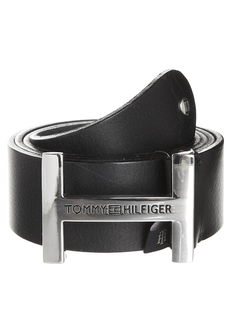 Tommy Hilfiger CLASSIC H Belt black/black denim Zalando.co.uk