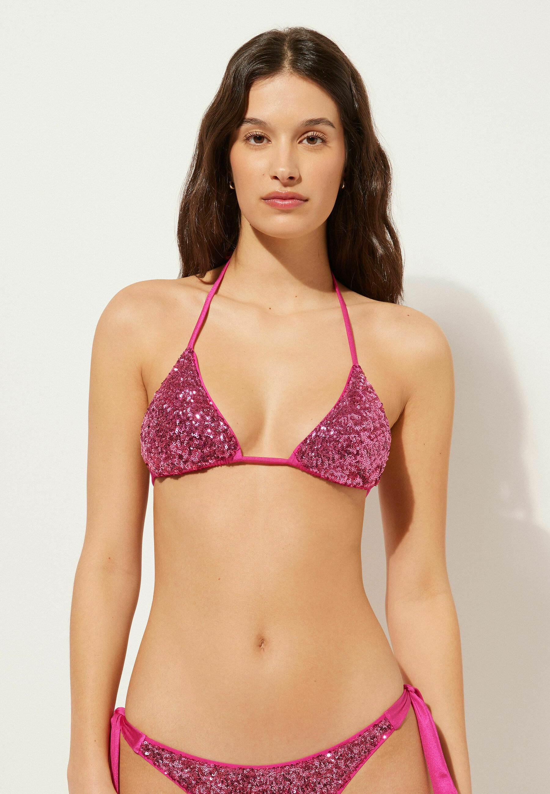 Reggiseno Triangolo Bralette Intimissimi Rosa Pizzo Intimissimi