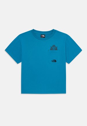 SPORTS OVERSIZED POCKET TEE GRAPH UNISEX - Marškinėliai su spaudiniu - dusk blue