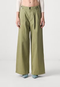 ONLY - ONLETTIE WIDE PANT - Broek - oil green Miniatuurafbeelding 1