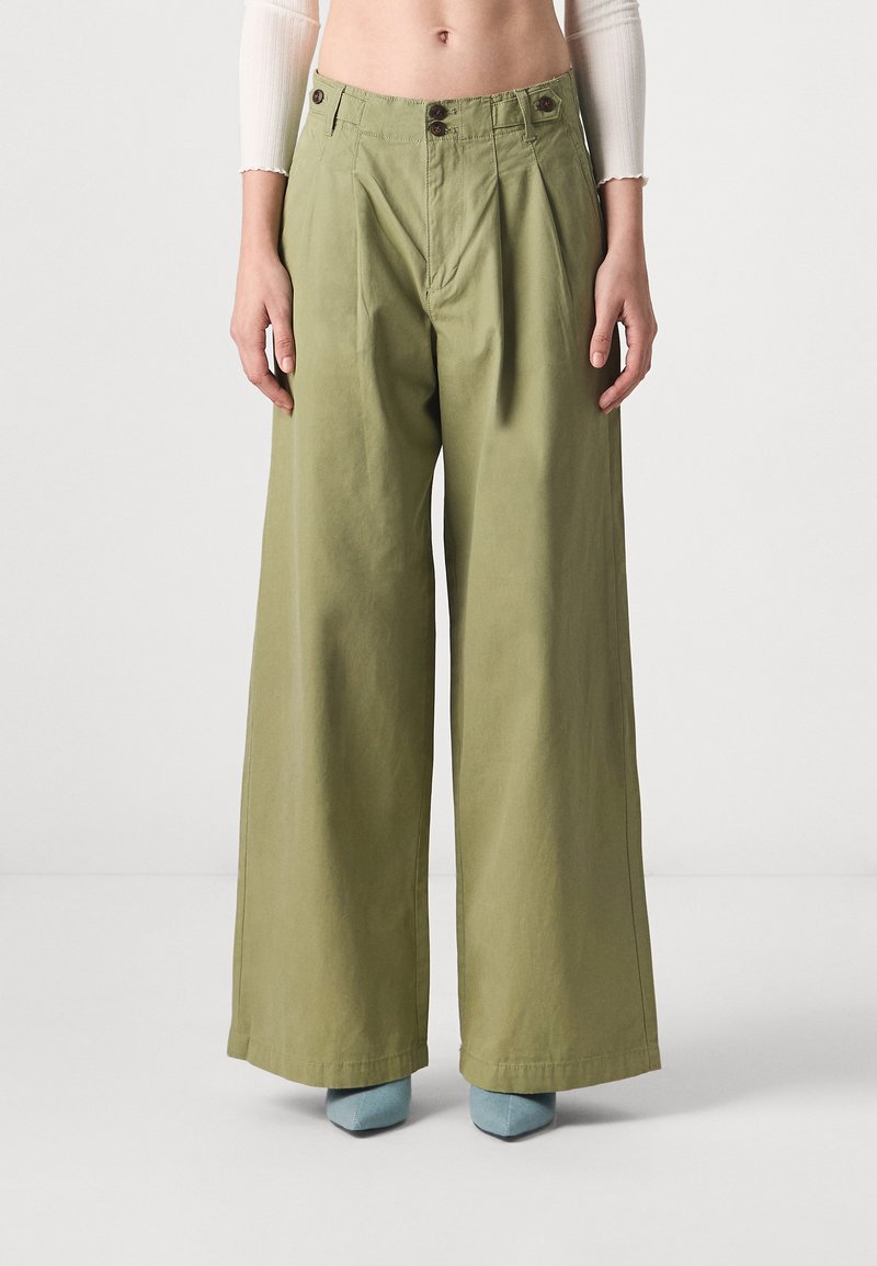 ONLY - ONLETTIE WIDE PANT - Broek - oil green, Vergroten