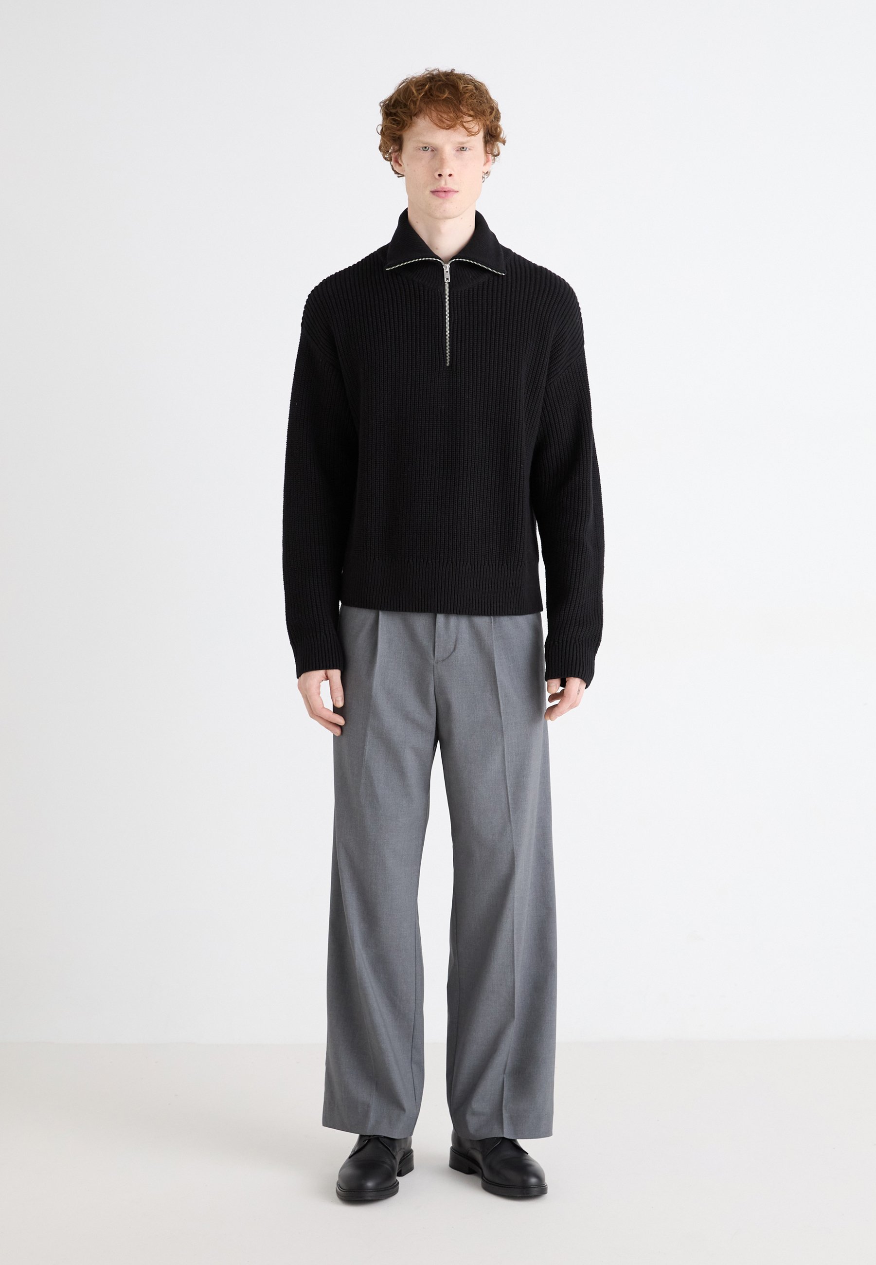 Weekday BLEND HALF ZIP - Jumper - black - Zalando.co.uk