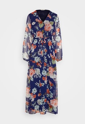 ONLY, ONLSAGA V NECK BUTTON DRESS - Maxi šaty - sky captain/dahlia