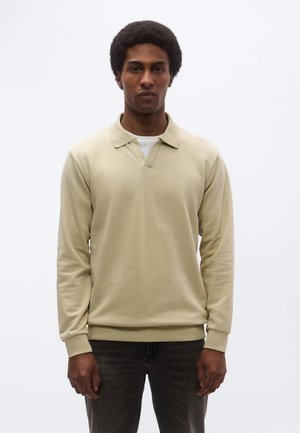 V NECK  - Melegítőfelső - sand