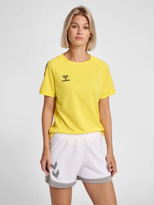 Hummel LEAD WOMEN - T-shirt imprimé - blazing yellow