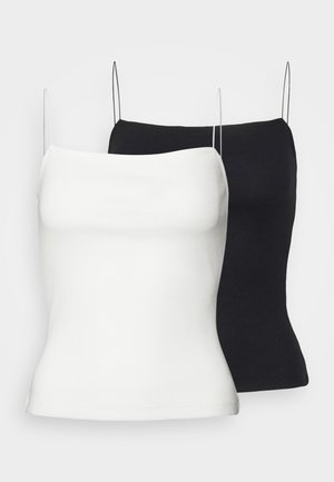 2 PACK - Top - black/white