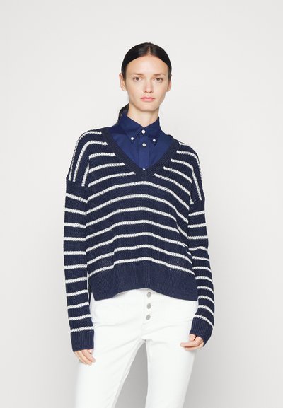Polo Ralph Lauren HEIDI LONG SLEEVE - Blusa com botões - marine