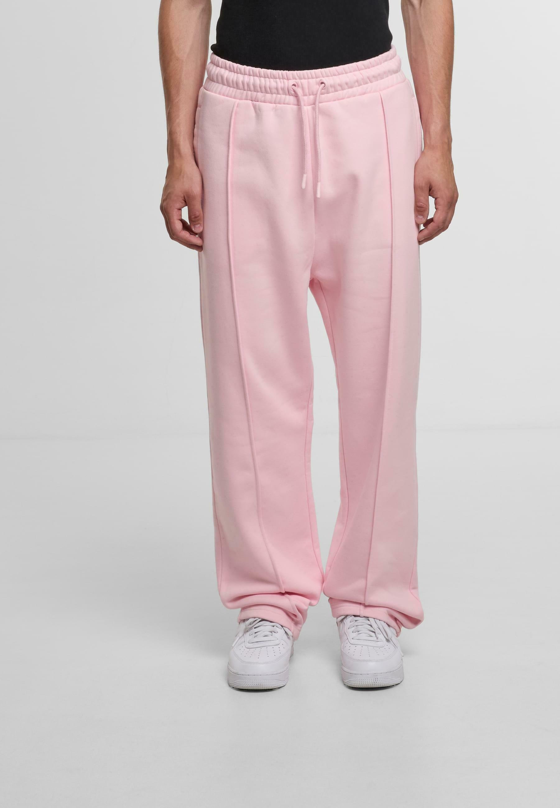 Pantalon De Jogging Homme Décontracté - Tissu Doux Extensible, Coupe Classique, Taille élastique Avec Cordon (Rose, L) - 2