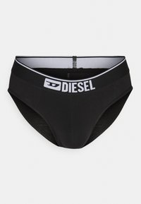 Sorte briefs med en bred elastisk waistband, der har "DIESEL" logo i hvid. Fremstillet af glat stof, der giver en tætsiddende pasform.