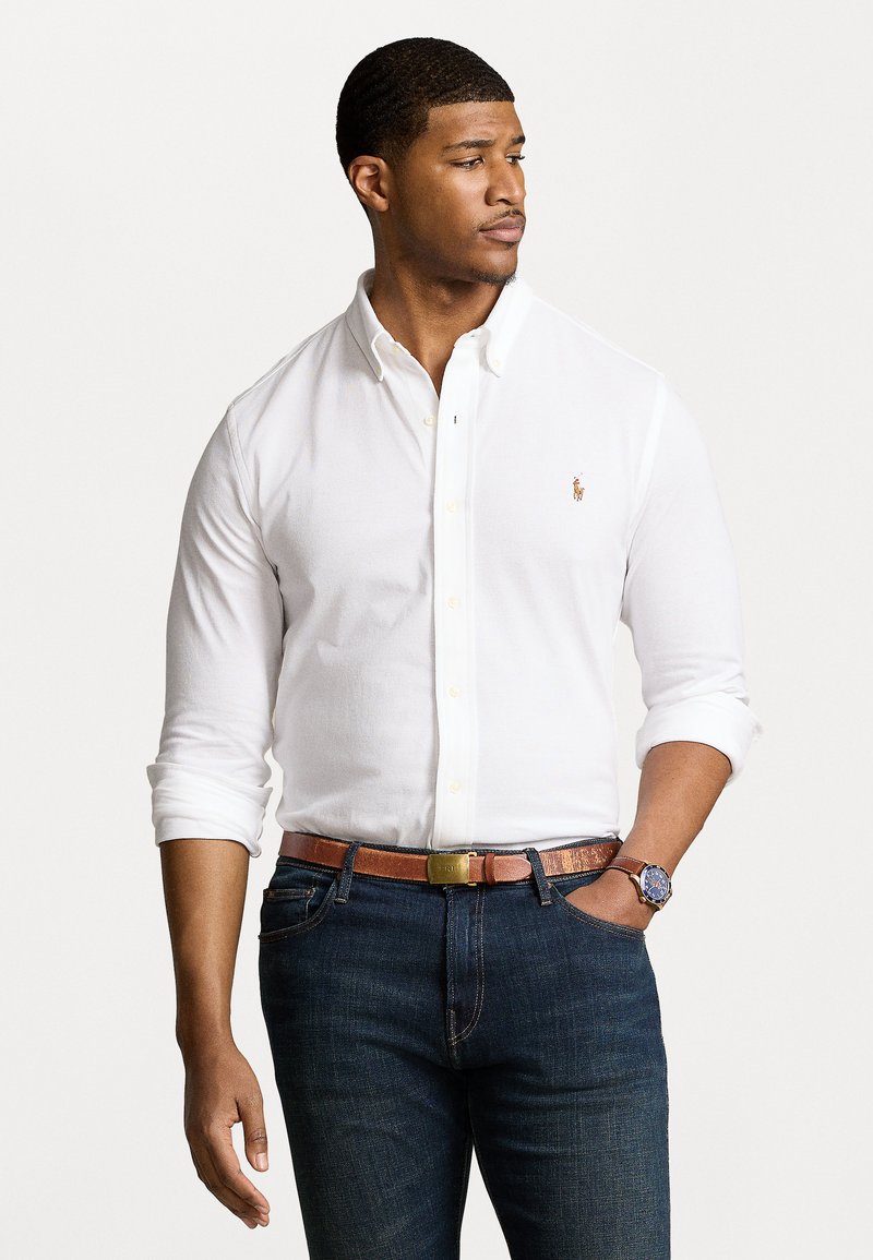 Polo Ralph Lauren Big & Tall - KNIT OXFORD SHIRT - Button down-skjorte - white, Forstørre