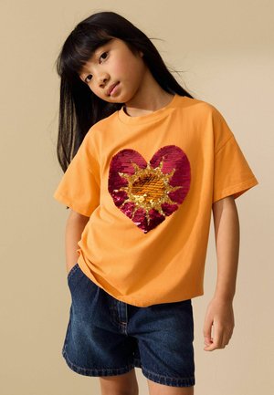 Next, REGULAR FIT - SEQUIN T-SHIRT  . - Print T-shirt - orange sun