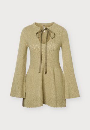 Free People, BALI OLD FLAME  - Рокля тип пуловер - olive tree heather