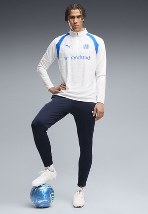 Puma, OLYMPIQUE MARSEILLE TRAINING 1/4 ZIP TOP - Langarmshirt - white  team royal