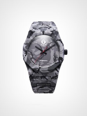 D1 Milano, D1 X AAPE: BLACK POLYCARBON - LIMITED EDITION WATCH 40.5MM - Montre - black