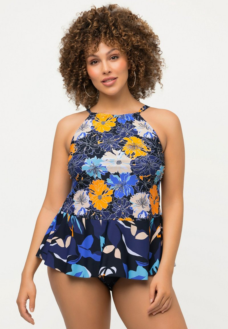 Ulla Popken Badekleid Lola, Blue Stroke Women's One Piece