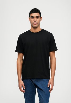 SLHATLAS O NECK TEE - Βασικό μπλουζάκι - black