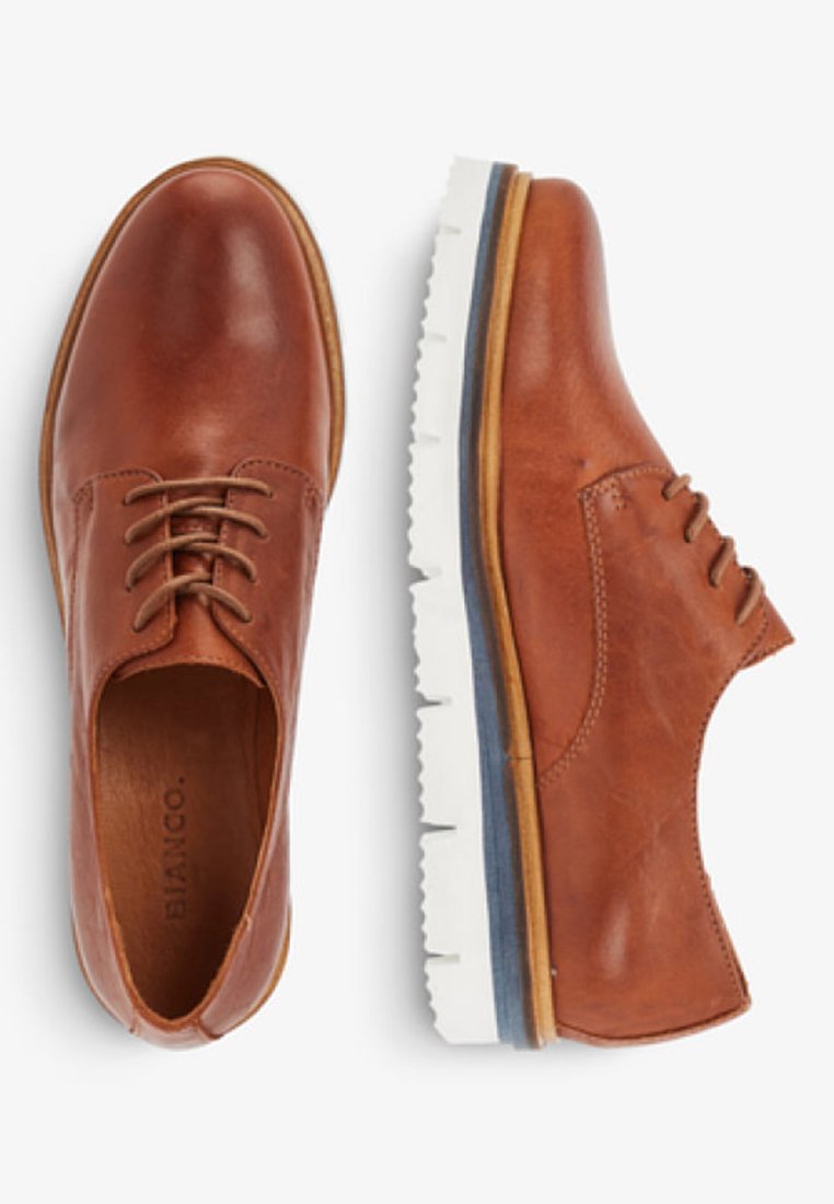 Bianco DERBY Casual snøresko cognac Zalando.no Bianco HERREN Snøresko cognac Zalando.no