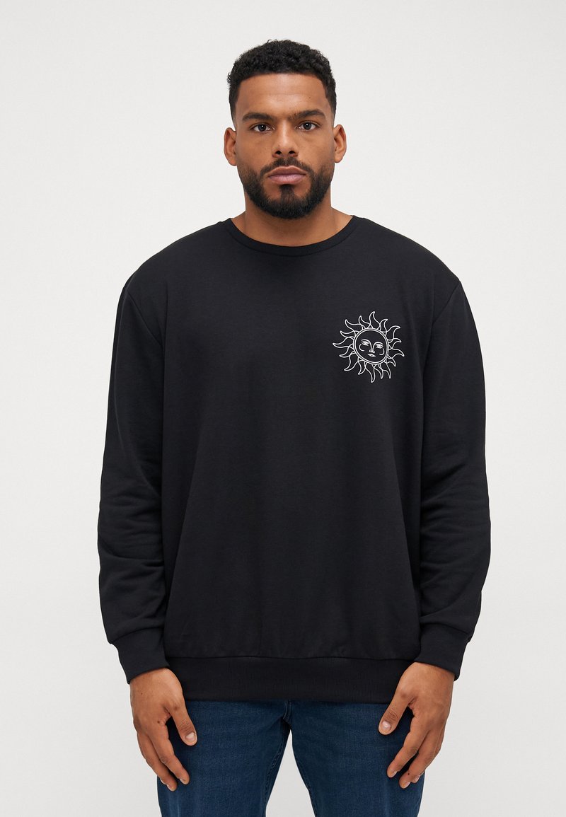 Jack & Jones JJMYSTIC CREW NECK - Φούτερ - black