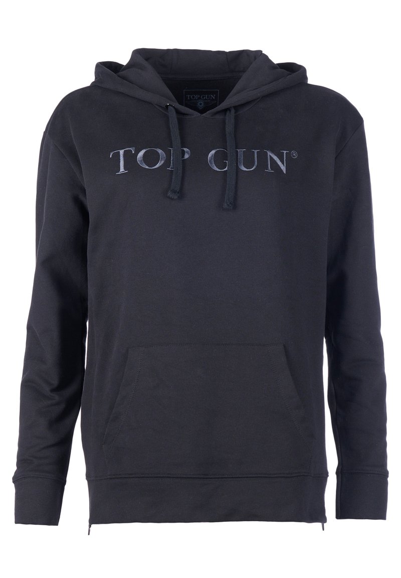 TOP GUN MIT GESTICKTEM LOGO - Huppari - black