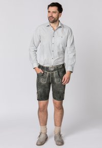 Stockerpoint OLIVER - Pantalón de cuero - grau gespeckt