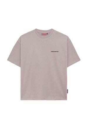 PROHIBITED Print T-shirt - sand