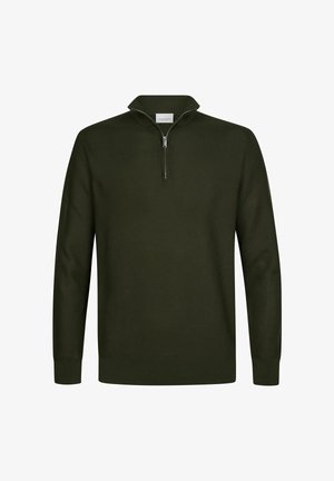 PROFUOMO, PROFUOMO PULLOVER 1/2 ZIP - Jumper - dark green