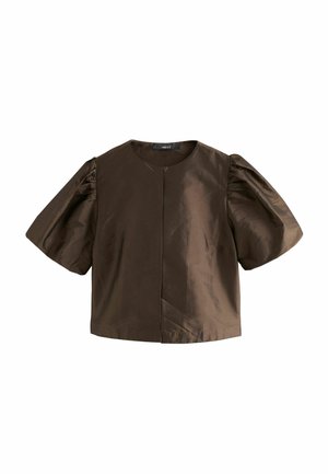 REGULAR FIT - BUBBLE SLEEVE   - Blūze - chocolate brown