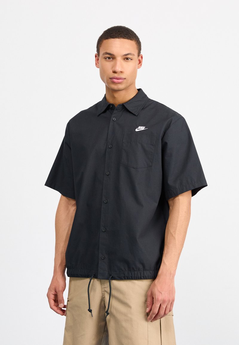 Nike Sportswear CLUB OXFORD - Košeľa - black/white