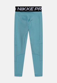 Nike Performance LEGGINGS UNISEX - Tajice - denim turqoise/white