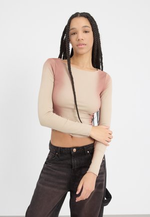 Langærmet T-shirt - taupe/brown