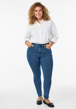 MIT HOHER TAILLE - Jeans Skinny Fit - dark blue